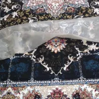 گلیم فرش ۱۲ متری  زمینه سرمه ای رنگ عکس گذاشتم|فرش|کهنوج, |دیوار