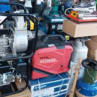 موتور پمپ اب بنزینی کفکش.لوله ها تاشو نخ دار