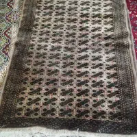 فرش دست بافت ترکمنی قهوه آیی