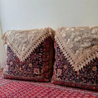 یک جفت پشتی دستبافت قدیمی