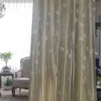دو تخته پرده کناره ساتن نباتی