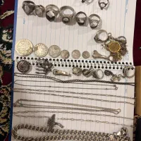 زنجیر نقره سکه نقره رکاب انگشتر ضایعات نقره