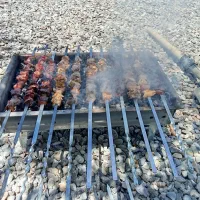منقل کباب پز از ورق سفید گالوانیزه ۲میل