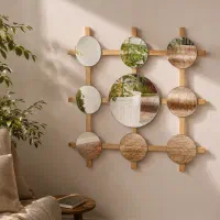 آینه دکوراتیو چوبی