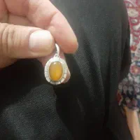 گردنبند نقره با پلاک عقیق ۹۲۵ ایتالیا