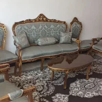 مبل کلاسیک استیل و میز غذا خوری