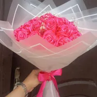 دسته گل روبانی