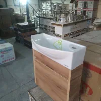 روشویی رمینی رنگ چوب