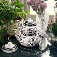 کتری قوری روگازی لعابی