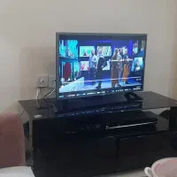 میز تلوزیون تی وی ۲کشو صفحه رو شیشه