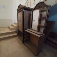 ست کمد لباس و میز آرایش ریلی (بدنه فلزی و مقاوم)