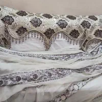 ۲ عدد پرده حریر ترک همراه والان
