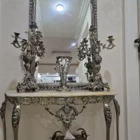 اینه و شمعدان تمام برنجی