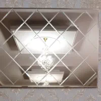 آینه دکوراتیو شامپاینی با قاب