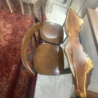 میز رستیک کنسولی به همراه صندلی اپنی