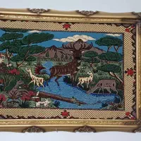 تابلو فرش دستباف قاب شده بافنده بیجار