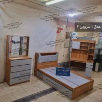 سرویس نوجوان الماس چوب (تخت میزتحریر آینه دراور )