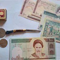 قدیمی،اسکناس ،سکه ،قلم تراش چاقو