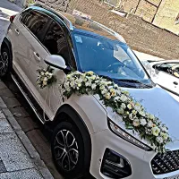 ماشین عروس دسته گل عروس