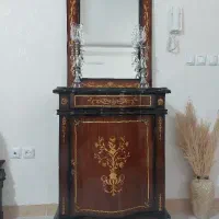 میز کنسول به همراه آینه شمعدان