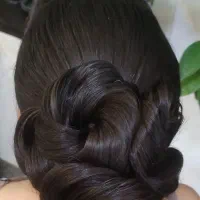 میکاپ و زلف وشنیون براشینگ عروس سپیده