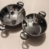 قابلمه سایز 26 و تابه سایز 28 زرساب سرمه ای