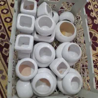 گلدان کوچک سرامیکی سفید