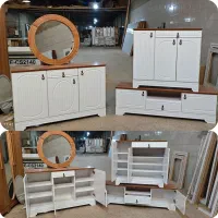 جاکفشی و میز تی وی و کنسول و ایینه