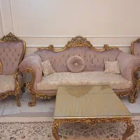 مبل ۹ نفره استیل و جلو مبلی و عسلی