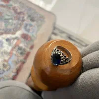 انگشتر نقره یاقوت‌ کبود