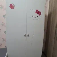 کمد و تخت کشو دار کیتی با تشک و پاتختی