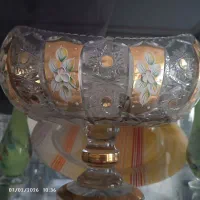 ظروف کریستالی طلا کوب