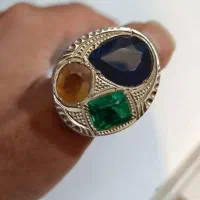 انگشتر جواهری نقره