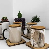 لیوان ماربل زیره دار