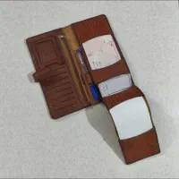 کیف دسته چک چرم گاوی