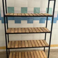 قفسه فلزی چوبی