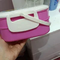 ظرف غذای صورتی طرح باب اسفنجی