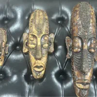 مجسمه دیوار آویز ۳ تایی بودا آفریقایی