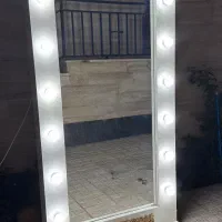 آینه قدی و جاسشواری وترولی فلزی صندلی سه تیکه