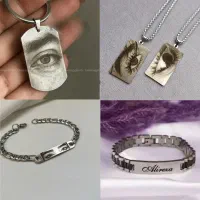 حکاکی لیزر مهر پلاک دستبند فندک جاسوئیچی تبلیغات