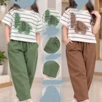 ست تیشرت نخی  و شلوار کتان دخترانه فقط 550/000