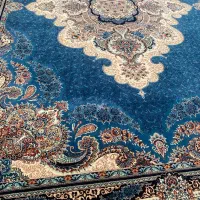 فرش دوازده متری رنگ فیروزه ایی