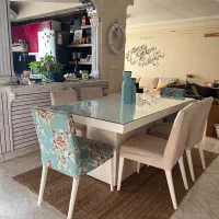 میزناهار خوری ۶ نفره با میز باکس دار کشویی