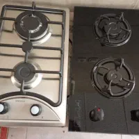 اجاق گاز دو شعله استیل و شیشه