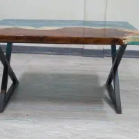 میز جلو مبلی چوب و رزین