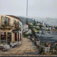 پشتی طرح منظره /در حد نو