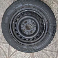 زاپاس پراید با رینگ و کمک کمک فنر پوسته کوتاه پژو