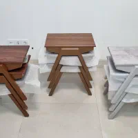 میز عسلی تاشوچمدونی فلزی و چوبی و قایقی و گردکدB88