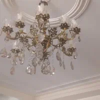 لوستر برنج 6 شاخه 12 شعله