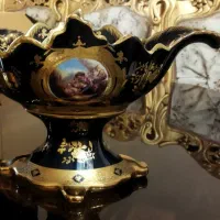 سرویس ظروف سورمه ای رنگ لیلی و مجنون